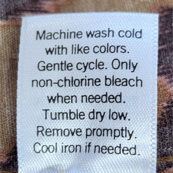 Nine West Women's XXL Blouse Autumnal Colored Button Up Balloon Sleeve Abstract - Picture 5 of 16